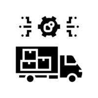 Lieferung der sich entwickelnden Glyphen-Symbolvektorillustration vektor