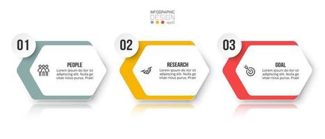 Infografik-Vorlage Geschäftskonzept mit Schritt. vektor
