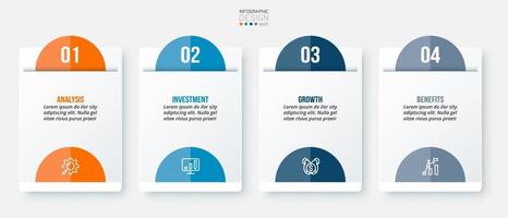 Infografik-Vorlage Geschäftskonzept mit Schritt. vektor