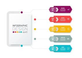 Infografik-Vorlage Geschäftskonzept mit Diagramm. vektor