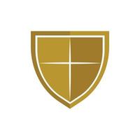 goldenes Schild-Logo-Symbol-Symbol vektor