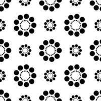 svart och vit cirkel prick vektor mönster