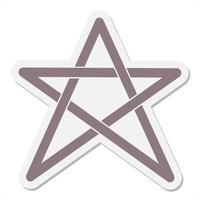 pentagram stjärna klistermärke vektor