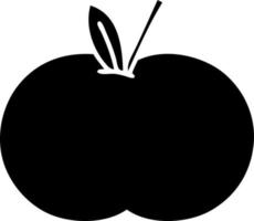 platt symbol saftigt äpple vektor