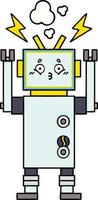 süßer Cartoon-Roboter vektor