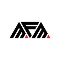 mfm-Dreieck-Buchstaben-Logo-Design mit Dreiecksform. mfm-Dreieck-Logo-Design-Monogramm. mfm-Dreieck-Vektor-Logo-Vorlage mit roter Farbe. mfm dreieckiges Logo einfaches, elegantes und luxuriöses Logo. mfm vektor