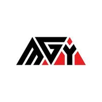 mgy Dreiecksbuchstaben-Logo-Design mit Dreiecksform. mgy-Dreieck-Logo-Design-Monogramm. mgy-Dreieck-Vektor-Logo-Vorlage mit roter Farbe. mgy dreieckiges Logo einfaches, elegantes und luxuriöses Logo. mgy vektor