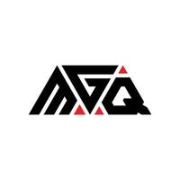 mgq Dreiecksbuchstaben-Logo-Design mit Dreiecksform. mgq-Dreieck-Logo-Design-Monogramm. mgq-Dreieck-Vektor-Logo-Vorlage mit roter Farbe. mgq dreieckiges Logo einfaches, elegantes und luxuriöses Logo. mgq vektor
