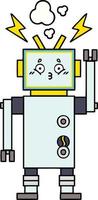 süßer Cartoon-Roboter vektor