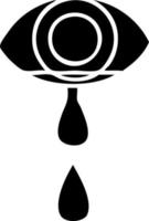 platt symbol gråtande öga vektor