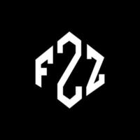 fzz-Buchstaben-Logo-Design mit Polygonform. fzz Polygon- und Würfelform-Logo-Design. fzz Sechseck-Vektor-Logo-Vorlage in weißen und schwarzen Farben. fzz-monogramm, geschäfts- und immobilienlogo. vektor