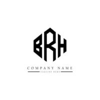 brh-Buchstaben-Logo-Design mit Polygonform. brh Logo-Design in Polygon- und Würfelform. brh Sechseck-Vektor-Logo-Vorlage in weißen und schwarzen Farben. brh-monogramm, geschäfts- und immobilienlogo. vektor