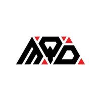 mqd-Dreieck-Buchstaben-Logo-Design mit Dreiecksform. mqd-Dreieck-Logo-Design-Monogramm. mqd-Dreieck-Vektor-Logo-Vorlage mit roter Farbe. mqd dreieckiges Logo einfaches, elegantes und luxuriöses Logo. mqd vektor
