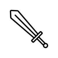 Der Schwertritter ist ein Symbolvektor. isolierte kontursymbolillustration vektor