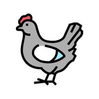 Huhn Vogel Farbe Symbol Vektor Illustration