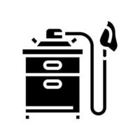 Bienenstock-Luftausrüstung Glyphen-Symbol-Vektor-Illustration vektor