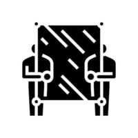 Glas tragende Arbeiter Glyphen-Symbol-Vektor-Illustration vektor