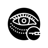Glyphensymbol-Vektorillustration für Augenchirurgie vektor
