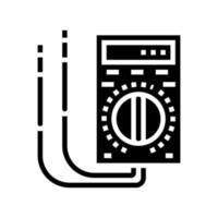 Amperemeter-Werkzeug-Glyphen-Symbol-Vektor-Illustration vektor