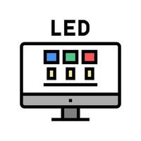 LED-Computermonitor-Farbsymbol-Vektorillustration vektor