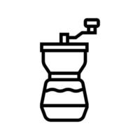 mühle kaffeemühle manuelle linie symbol vektor illustration