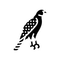 Falke Vogel Glyphe Symbol Vektor Illustration
