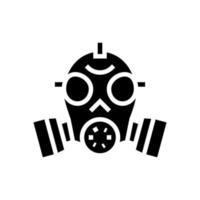 gasmask glyf ikon vektor illustration platt