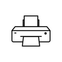 Druckersymbol. Symbol im Zusammenhang mit Elektronik, Technologie. Liniensymbolstil. einfaches Design editierbar vektor