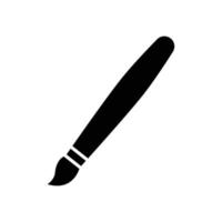 Pinsel-Werkzeug-Symbol. Symbol für Schulmaterial, Bildung. Glyphen-Icon-Stil, solide. einfaches Design editierbar vektor