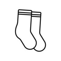 Socken-Symbol. Symbol im Zusammenhang mit Bildung. Liniensymbolstil. einfaches Design editierbar vektor