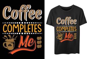 premium kaffetypografi t-shirtdesign för kaffeälskare vektor
