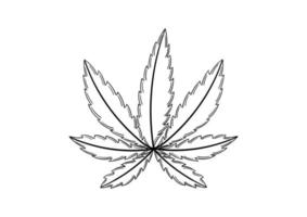 handritad illustration av löv vektor