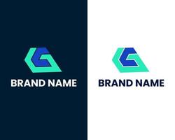 bokstaven g och c modern logotyp designmall vektor
