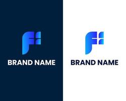 bokstaven f modern logotyp formgivningsmall vektor