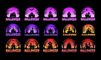 Halloween-T-Shirt-Design-Vorlage. Halloween-Party-T-Shirt-Design. Typografie, Illustration Halloween-T-Shirt-Design vektor