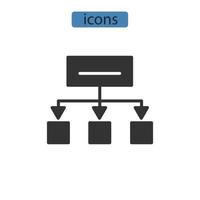 Clustering-Symbole symbolen Vektorelemente für das Infografik-Web vektor