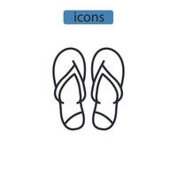 flip flops ikoner symbol vektor element för infographic webben