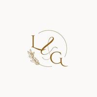 lg initiales hochzeitsmonogrammlogo vektor