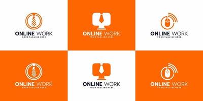kreative Logo-Sammlung Online-Arbeitslogo-Design-Symbol