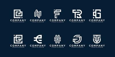 Monogramm-Logo-Set modern, einfach für Unternehmen vektor