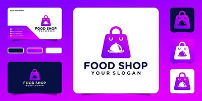 food shop logotyp formgivningsmall och visitkort vektor