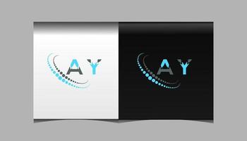 ay Brief Logo kreatives Design. ja einzigartiges Design. vektor