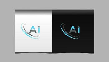 ai brief logo kreatives design. ein einzigartiges Design. vektor