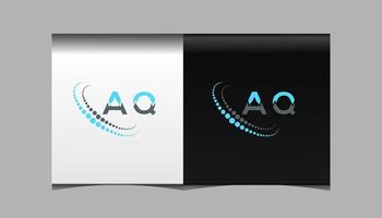 aq letter logotyp kreativ design. aq unik design. vektor