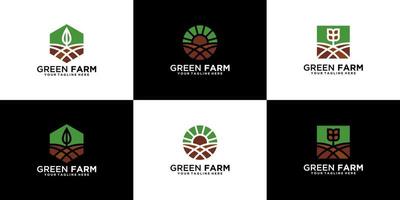 sammlung landwirtschaftlicher kreativer logos vektor
