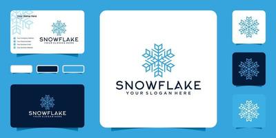 snowflake logotyp design inspiration och visitkort inspiration vektor