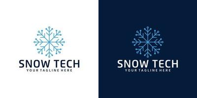 teknik snöflinga logotyp design inspiration vektor