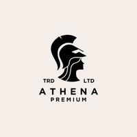 Premium-Göttin Athena schwarzes Logo-Design vektor