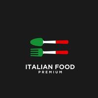 italiensk mat vektor logo design illustration