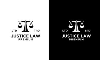 rättvisa advokatbyrå logotyp ikon design vektor